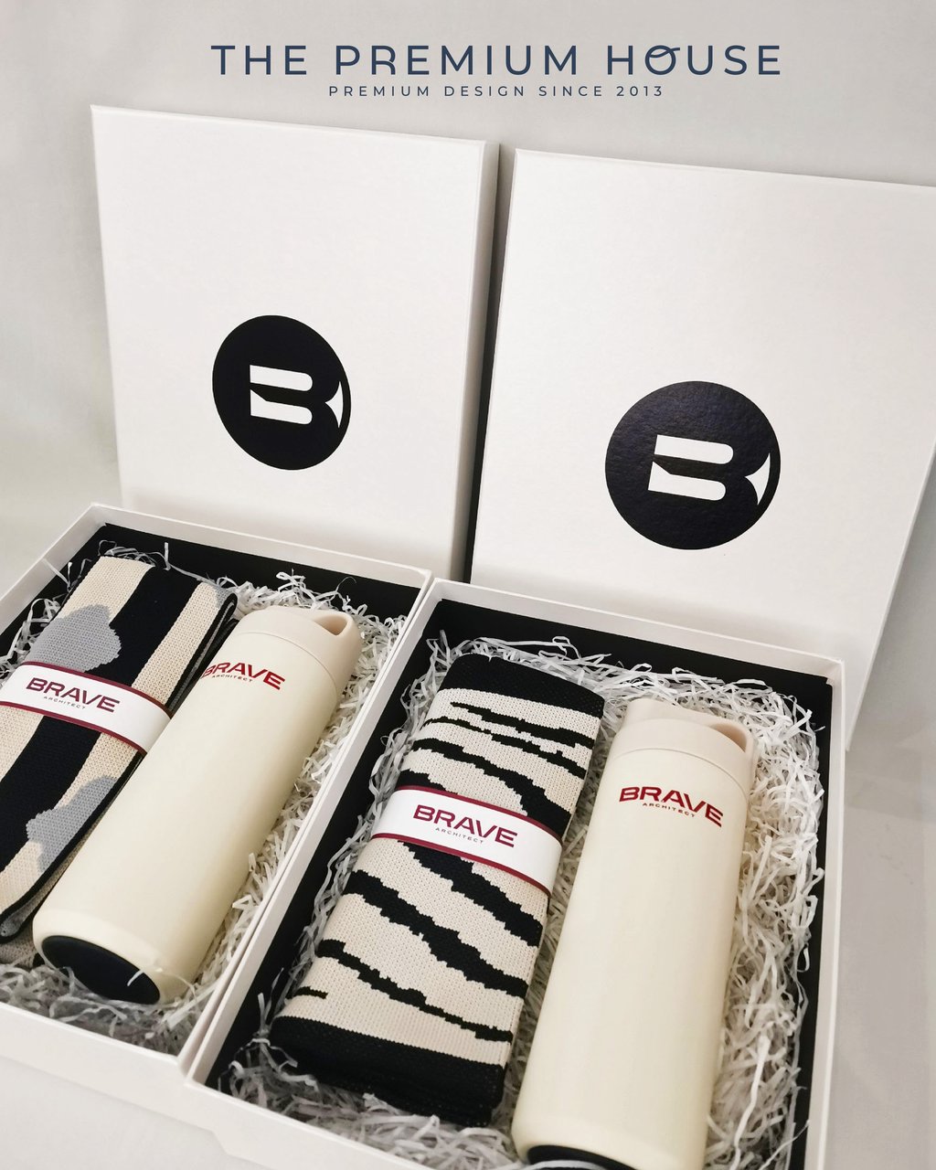 Premium set ECO ถุงผ้าถักเกาหลี กระบอกน้ำเก็บอุณหภูมิ พร้อมกล่อง PECO-008