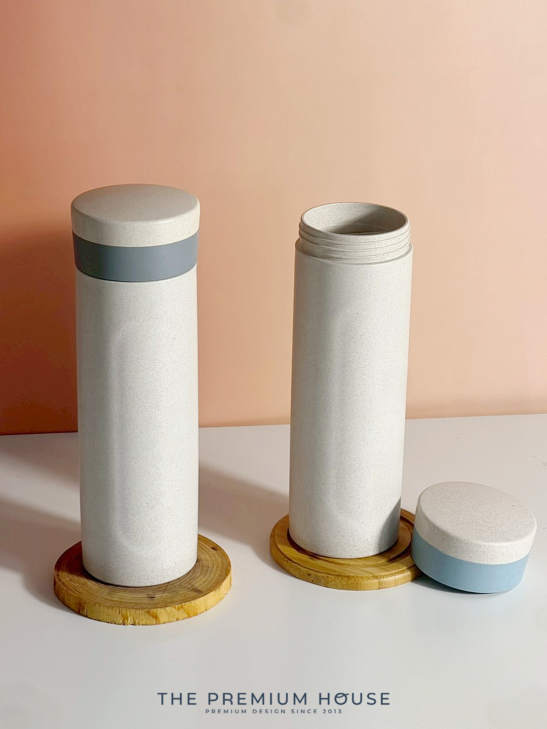 ของพรีเมี่ยม ของชำร่วย กระบอกน้ำฟางข้าวสาลี พร้อมฝาปิด GG-195