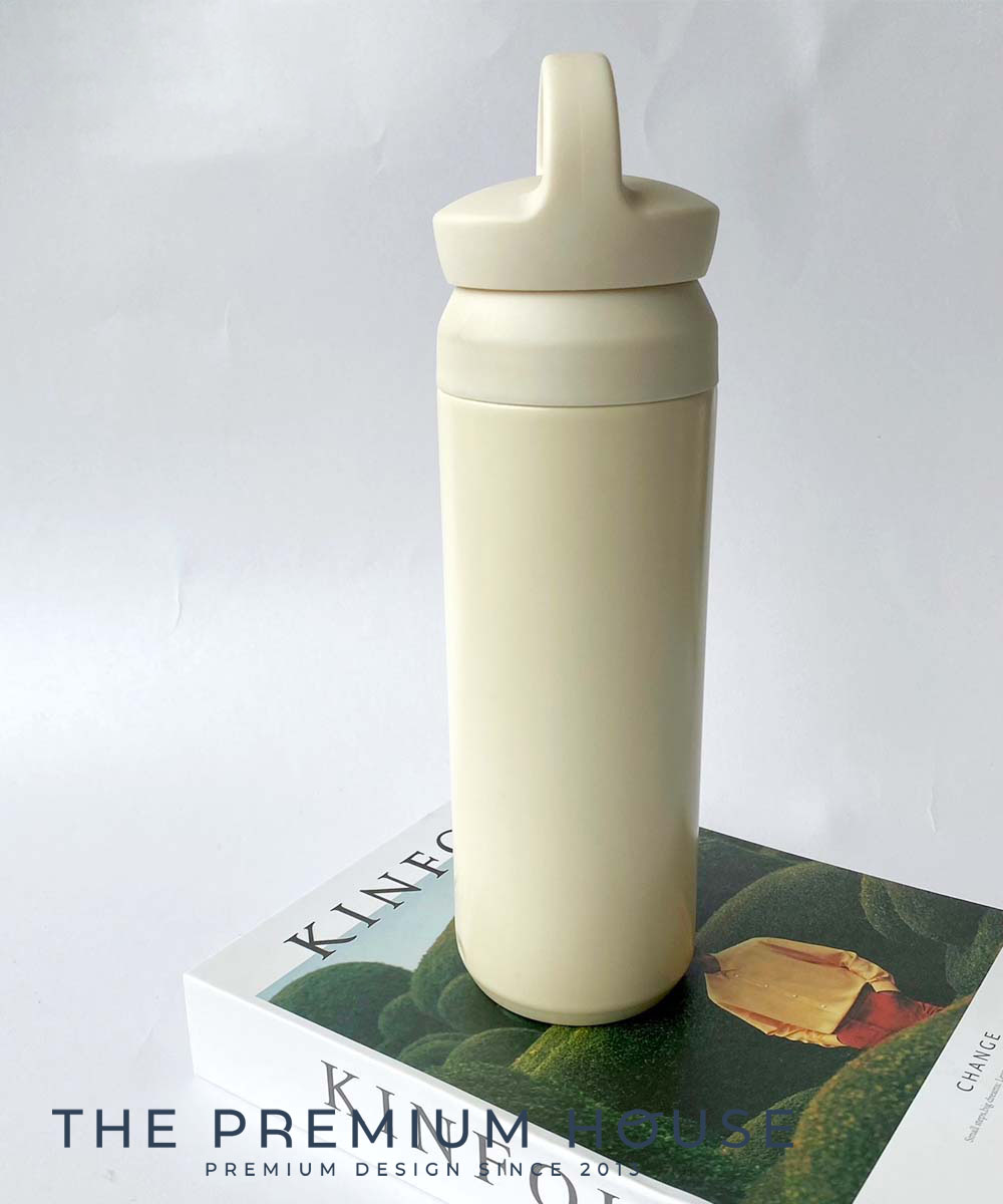 ของพรีเมี่ยม ของชำร่วย Travel Tumbler Handle กระบอกน้ำสแตนเลสเก็บอุณหภูมิ มีหูหิ้ว 500 ml. GG-107