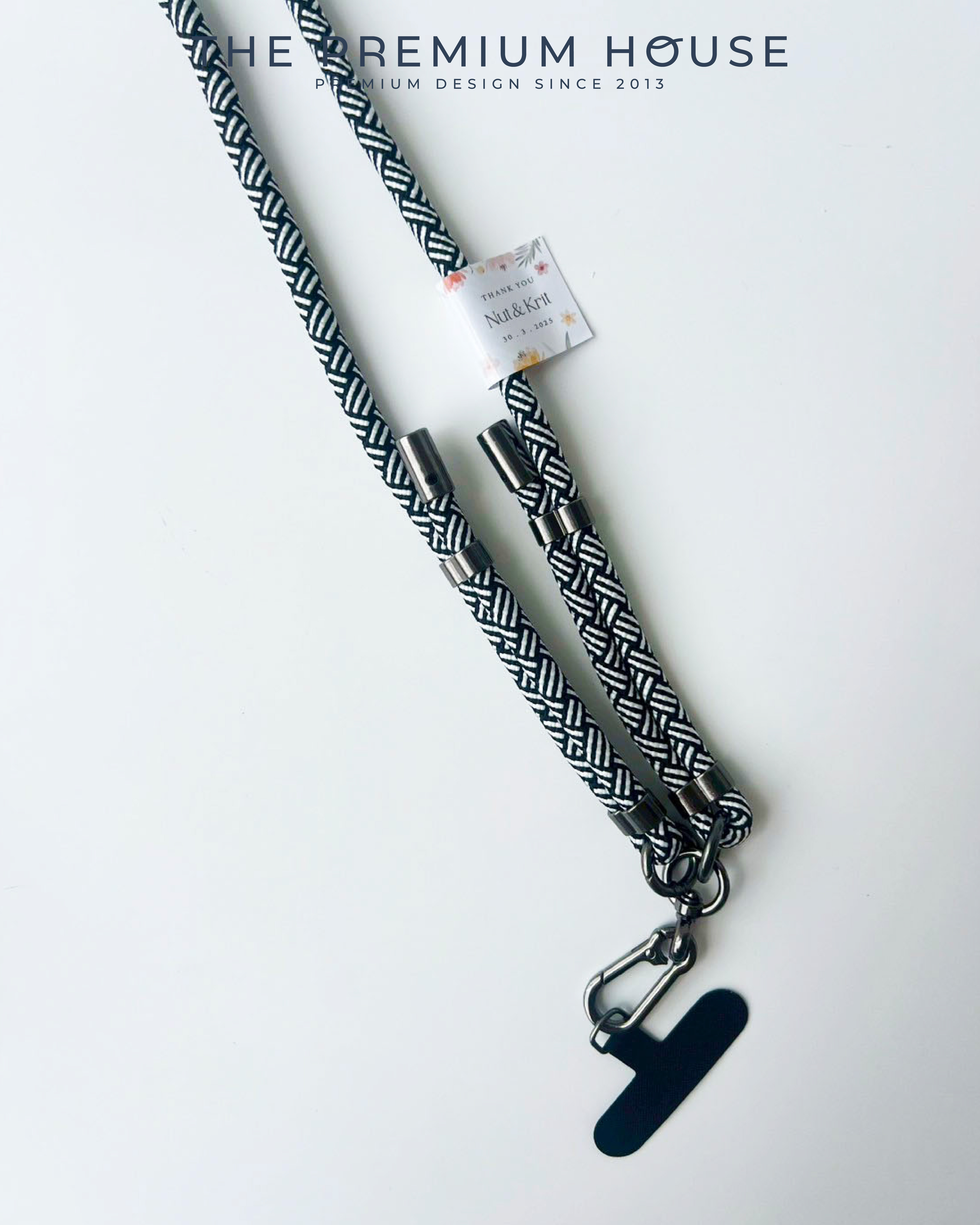 สายคล้องอเนกประสงค์เชือกถัก สายคล้องโทรศัพท์มือถือ  แบบ Cross Body  ขนาดเส้นใหญ่ MR-104