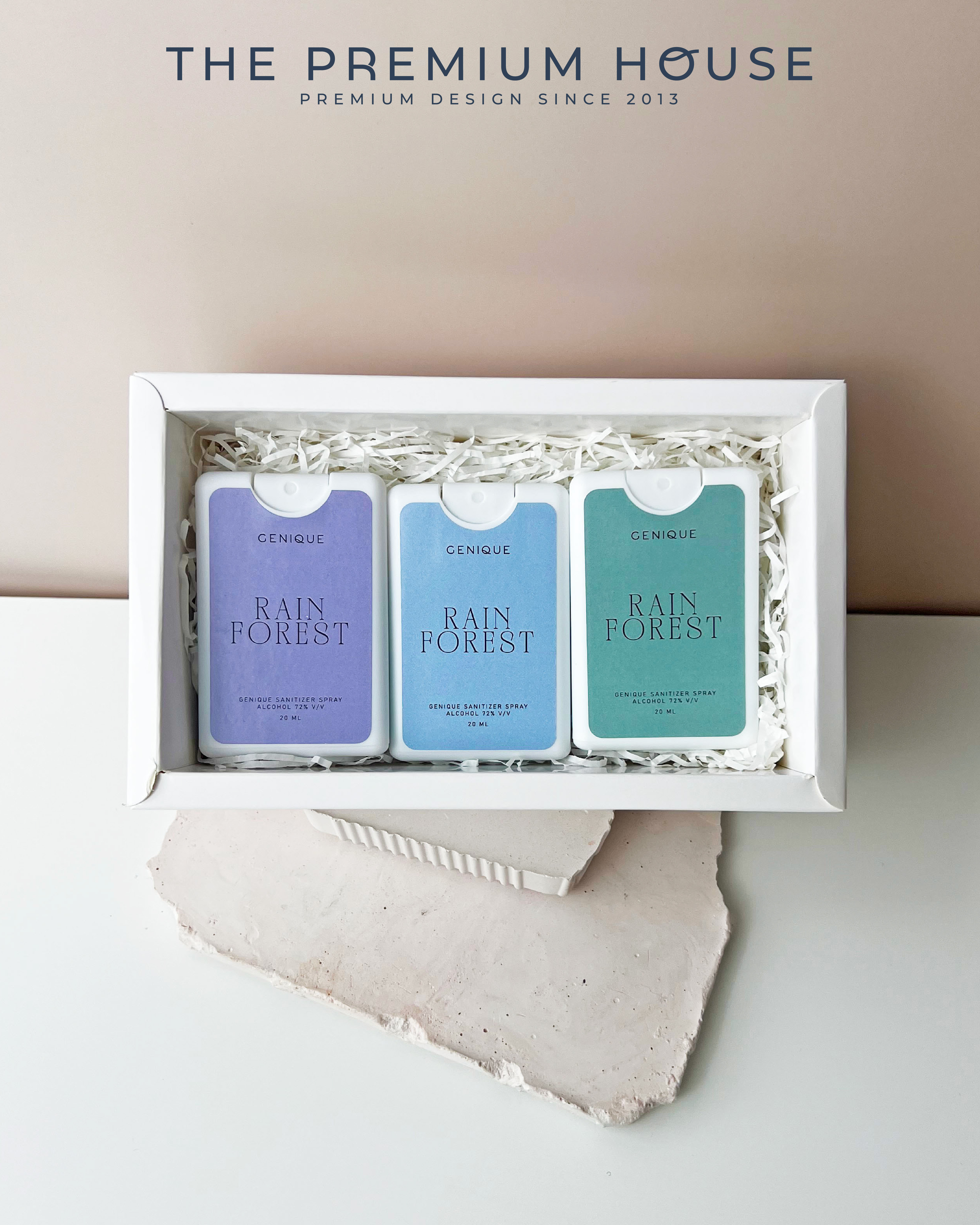 พรีเมี่ยมเซท Giftset hygiene alcohol สเปรย์แอลกอฮอล์ แบบการ์ด 3 ชิ้น