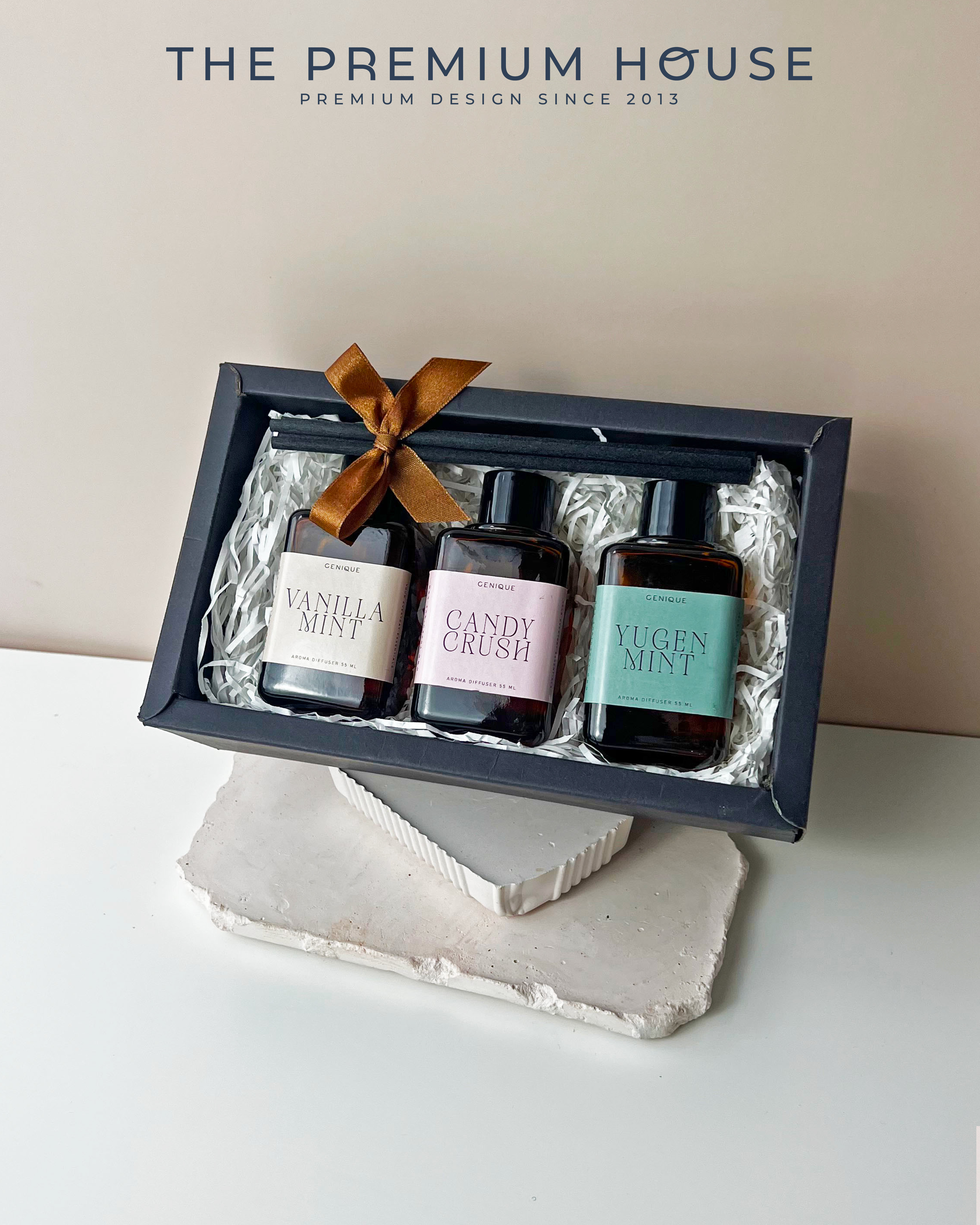 พรีเมี่ยมเซท Giftset  โฮมอโรมา Diffuser 55 ml. 3 ขวด