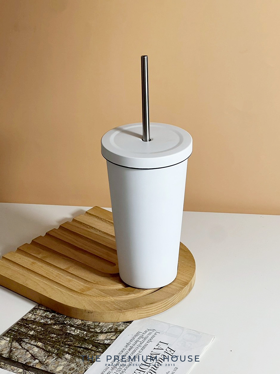 แก้วน้ำเก็บอุณหภูมิ พร้อมหลอดดูด GG-166