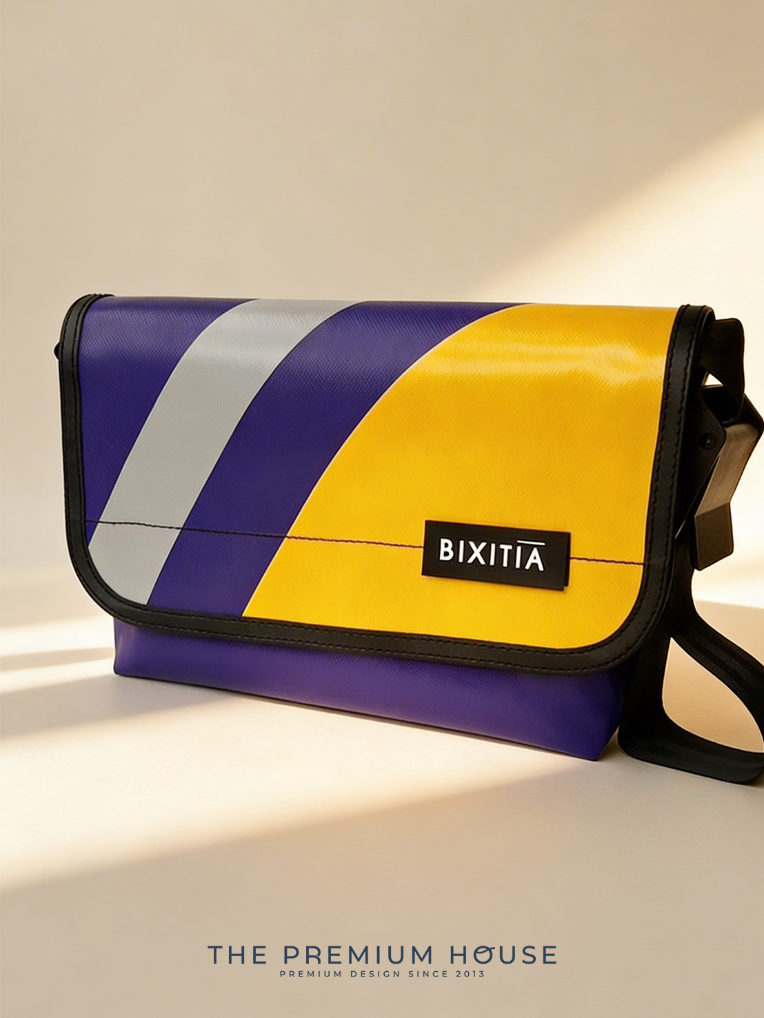 ของพรีเมี่ยม กระเป๋า Crossbody ผ้าใบสีตัด HA-142