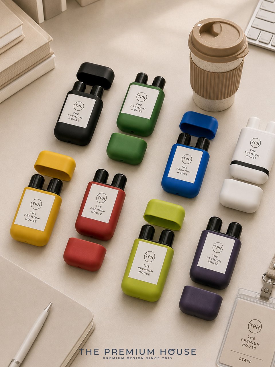 ของพรีเมี่ยม Double Inhaler ยาดม 2 รู กลิ่นวานิลลาและเปปเปอร์มินต์ IH-123