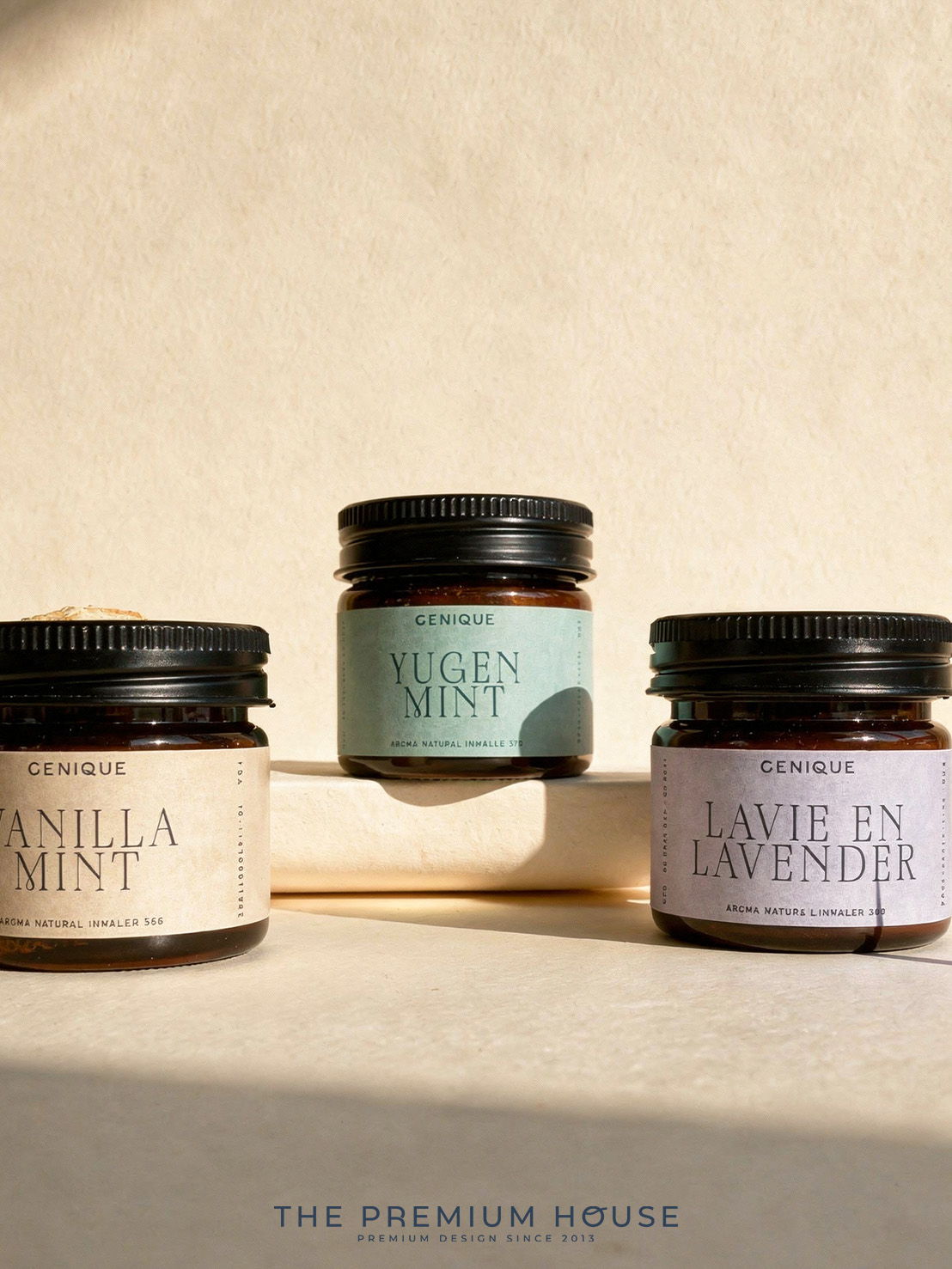 ยาดมสมุนไพรไทย THAI HERBAL INHALER กระปุกสีชา กลิ่น Peppermint ขนาด 5 กรัม IH-157