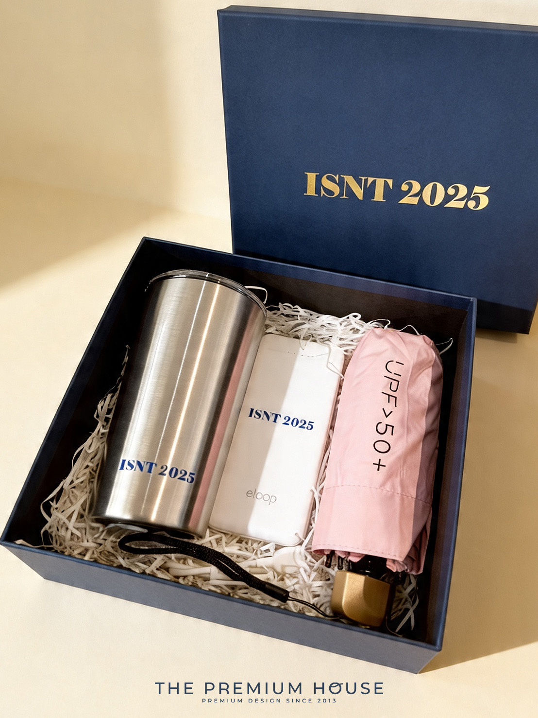 Premium set ร่มกัน UV Powerbank แก้วน้ำเก็บอุณหภูมิ พร้อมกล่อง PM-070