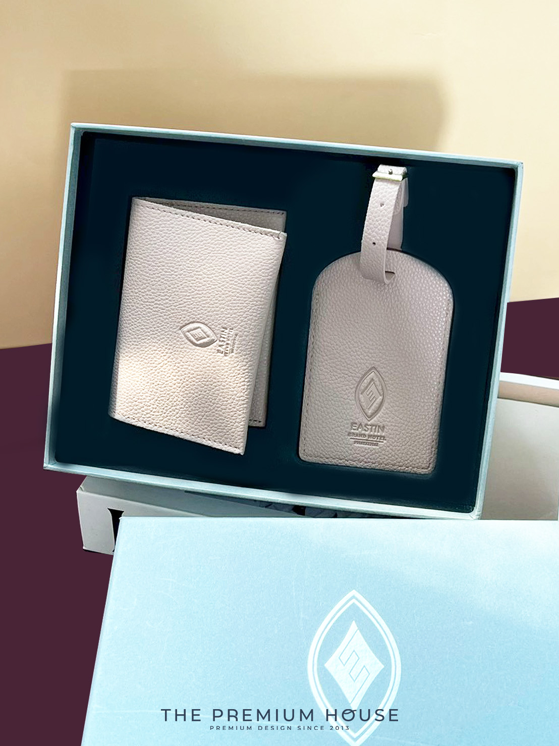 Premium set Luggage Tag กระเป๋าหนังใส่บัตร พร้อมกล่อง