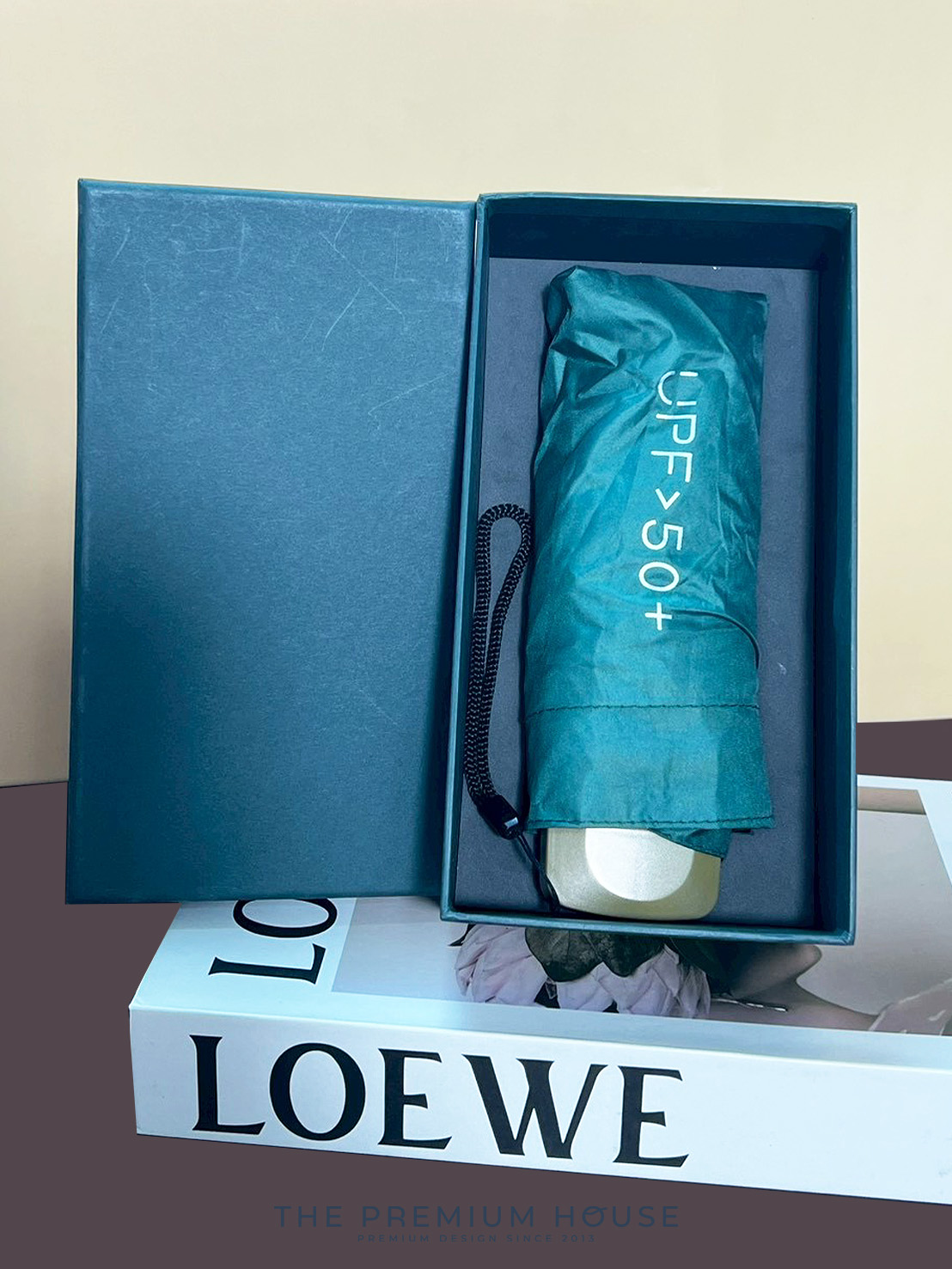 Premium set ร่มพับ 5 ตอน กัน UV พร้อมกล่อง PM-009