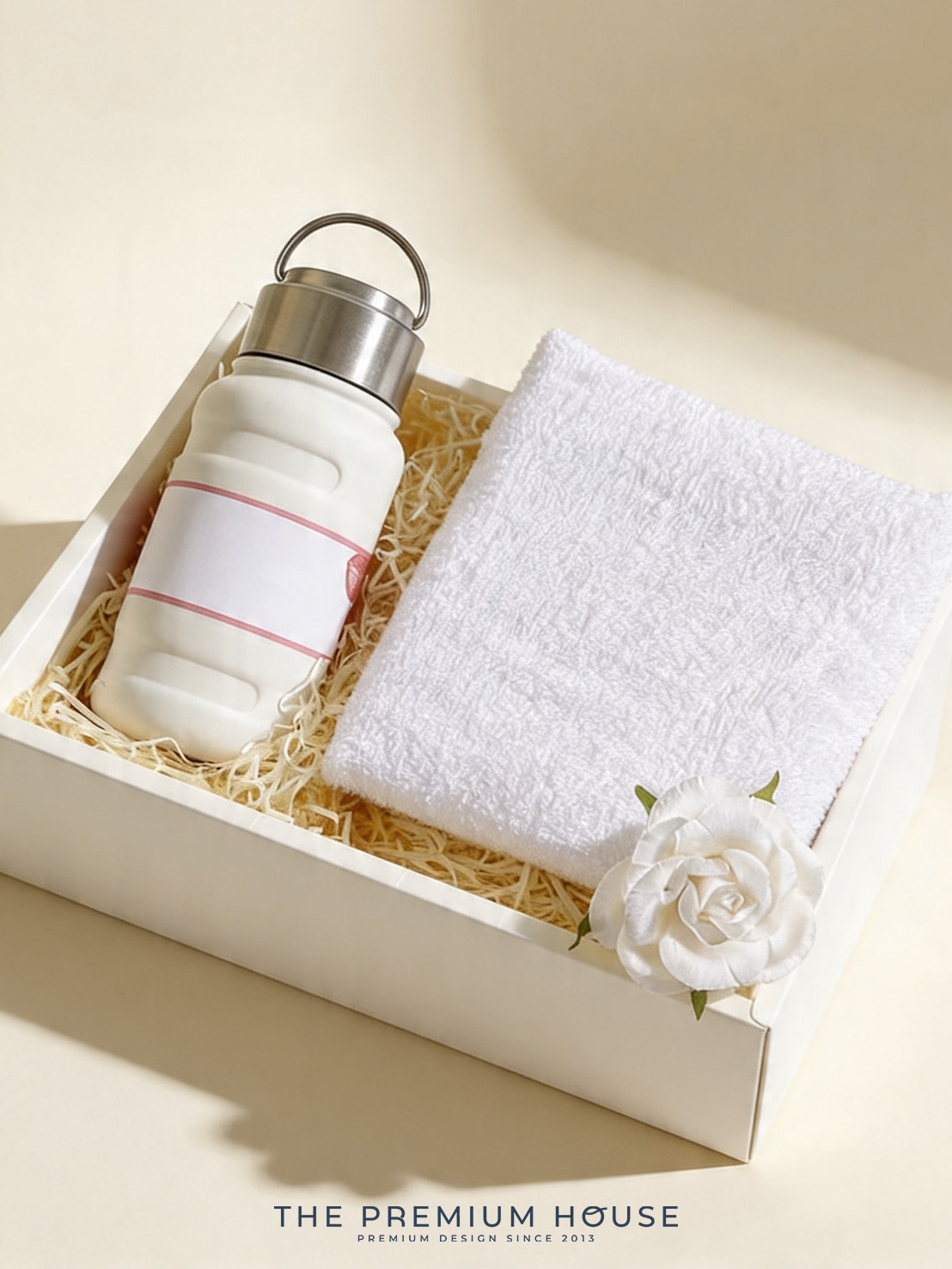 Premium set กระบอกน้ำเก็บอุณหภูมิ Tyeso ผ้าขนหนู พร้อมกล่อง PM-014