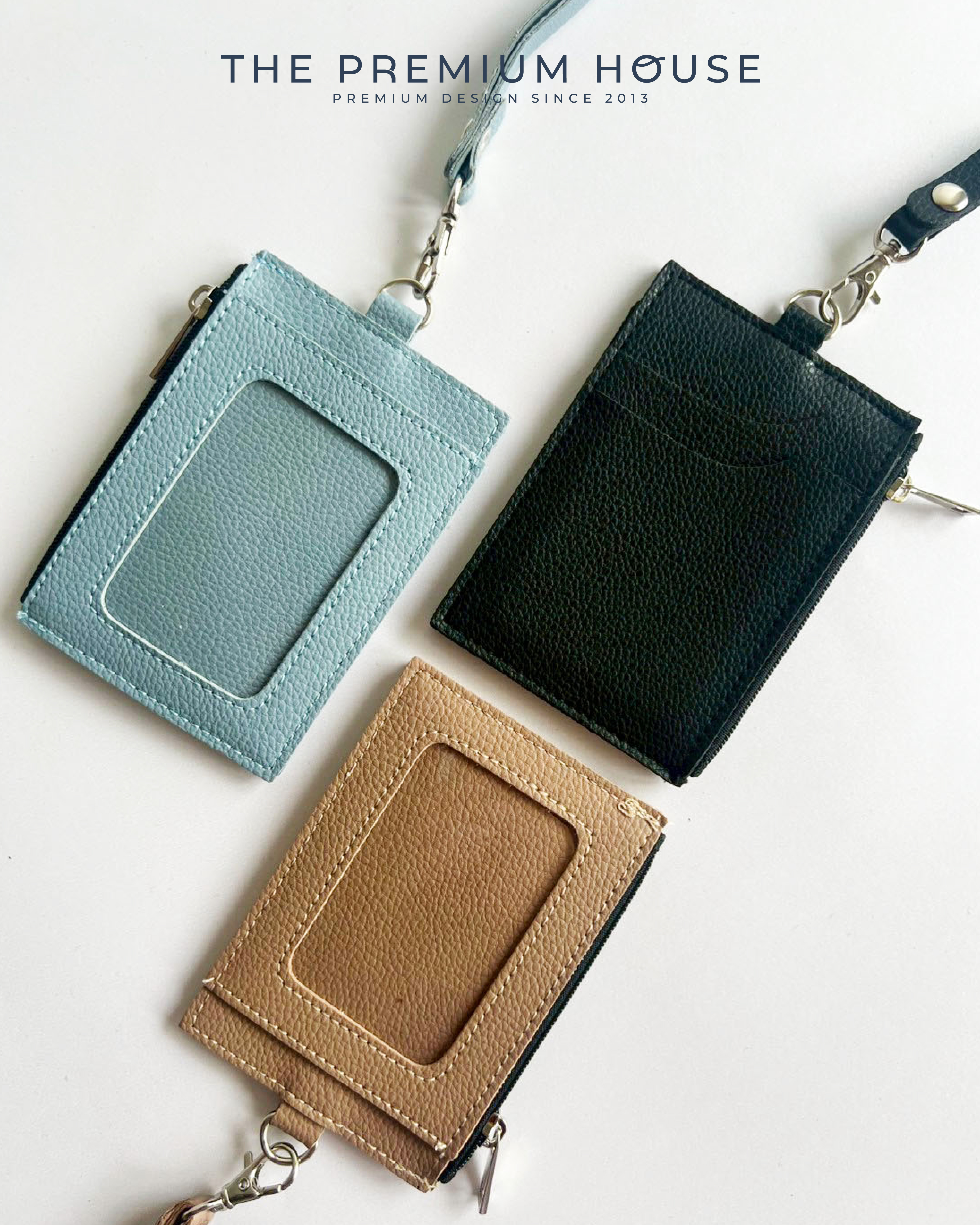 ของพรีเมี่ยม ของชำร่วย กระเป๋าใส่บัตรหนัง สายคล้องคอ หนัง PU หนัง PVC